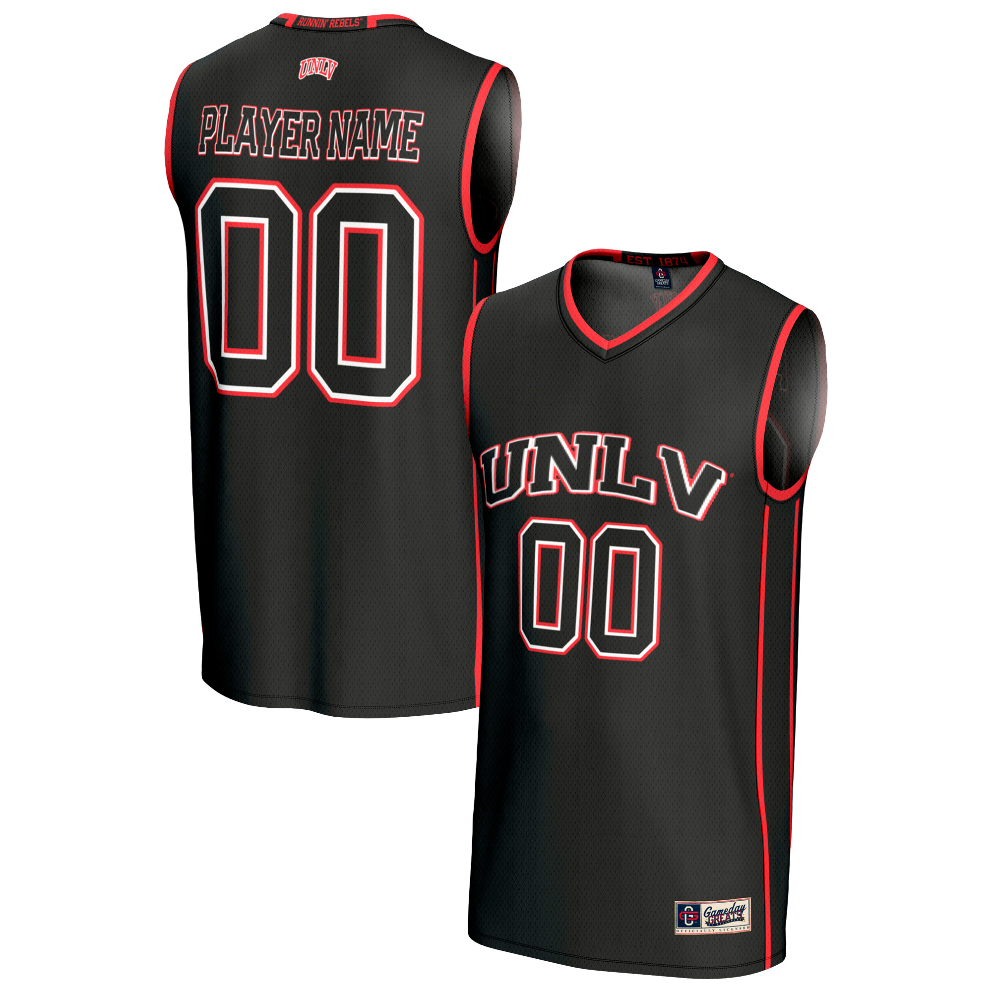 Youth GameDay Greats Black UNLV Rebels Men’s Basketball NIL Pick-A-Player Lightweight Men’s Basketball Fashion Jersey Youth GameDay Greats Black UNLV Rebels Men’s Basketball NIL Pick-A-Player Lightweight Men’s Basketball Fashion Jersey