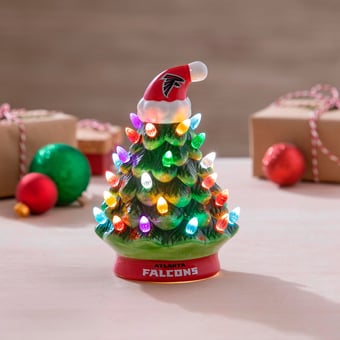 Atlanta Falcons 8" Light Up Ceramic LED Christmas Tree
