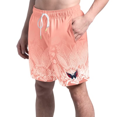 Men's Margaritaville  Pink Washington Capitals Lagoon Fiesta Swim Short