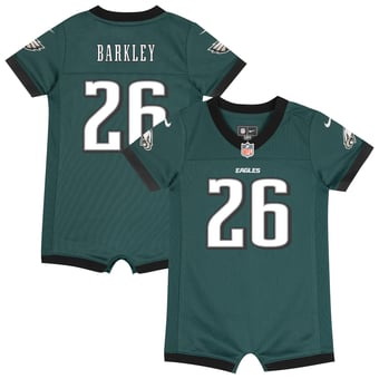 Newborn Nike Saquon Barkley Midnight Green Philadelphia Eagles Romper Game Jersey