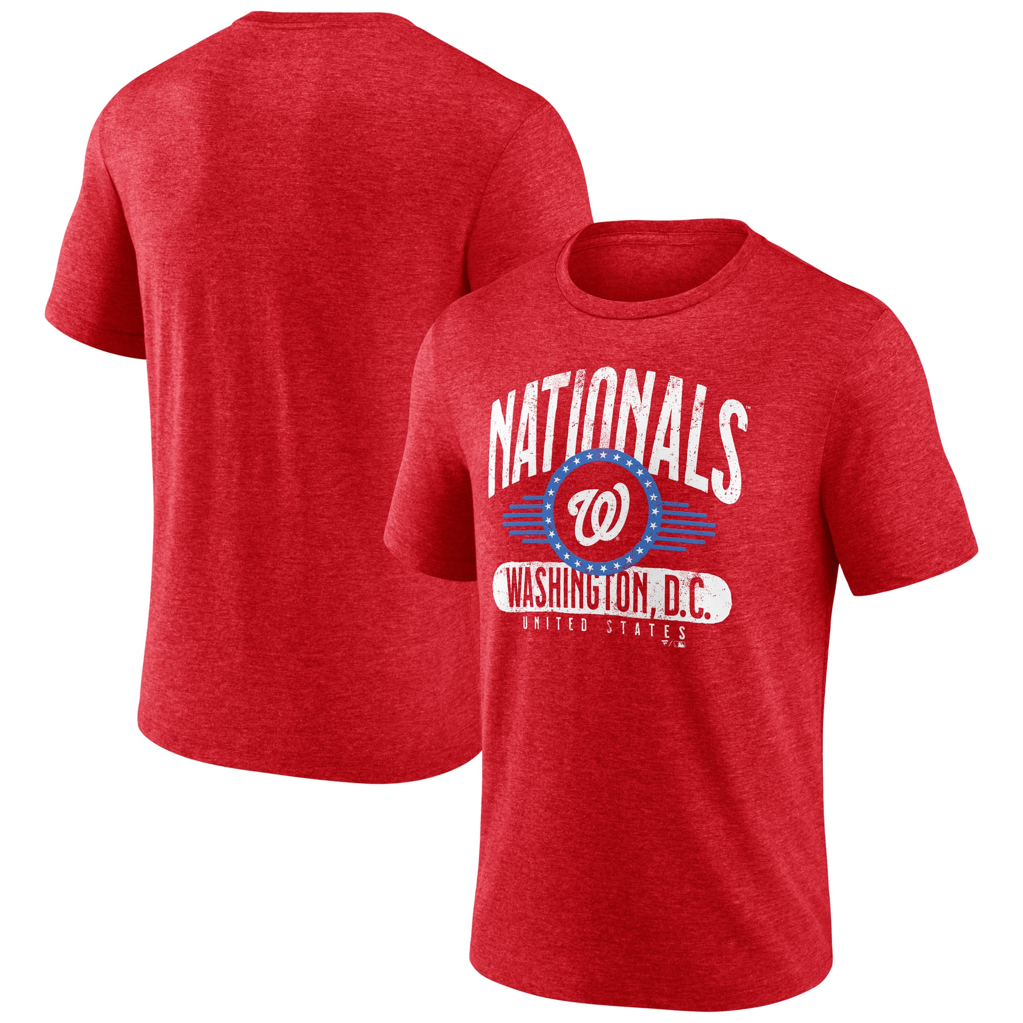 Men's Red Washington Nationals Badge of Honor Tri-Blend T-Shirt