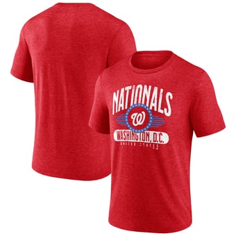 Men's Red Washington Nationals Badge of Honor Tri-Blend T-Shirt