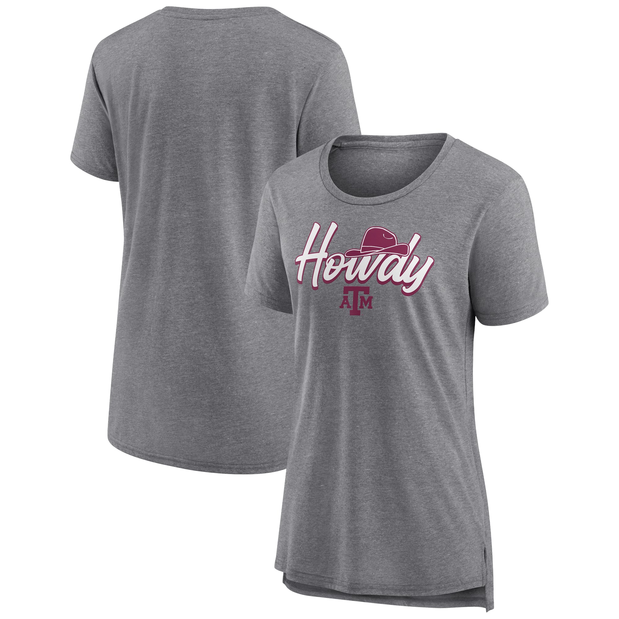 Women's Gray Texas A&M Aggies True Mascot Tri-Blend T-Shirt