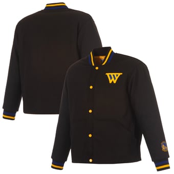 Men's JH Design Black Golden State Warriors Statement Edition Full-Snap Jacket