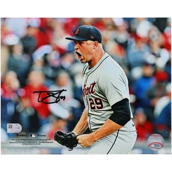 Tarik Skubal Detroit Tigers Autographed 8" x 10" Screaming Celebration Photograph