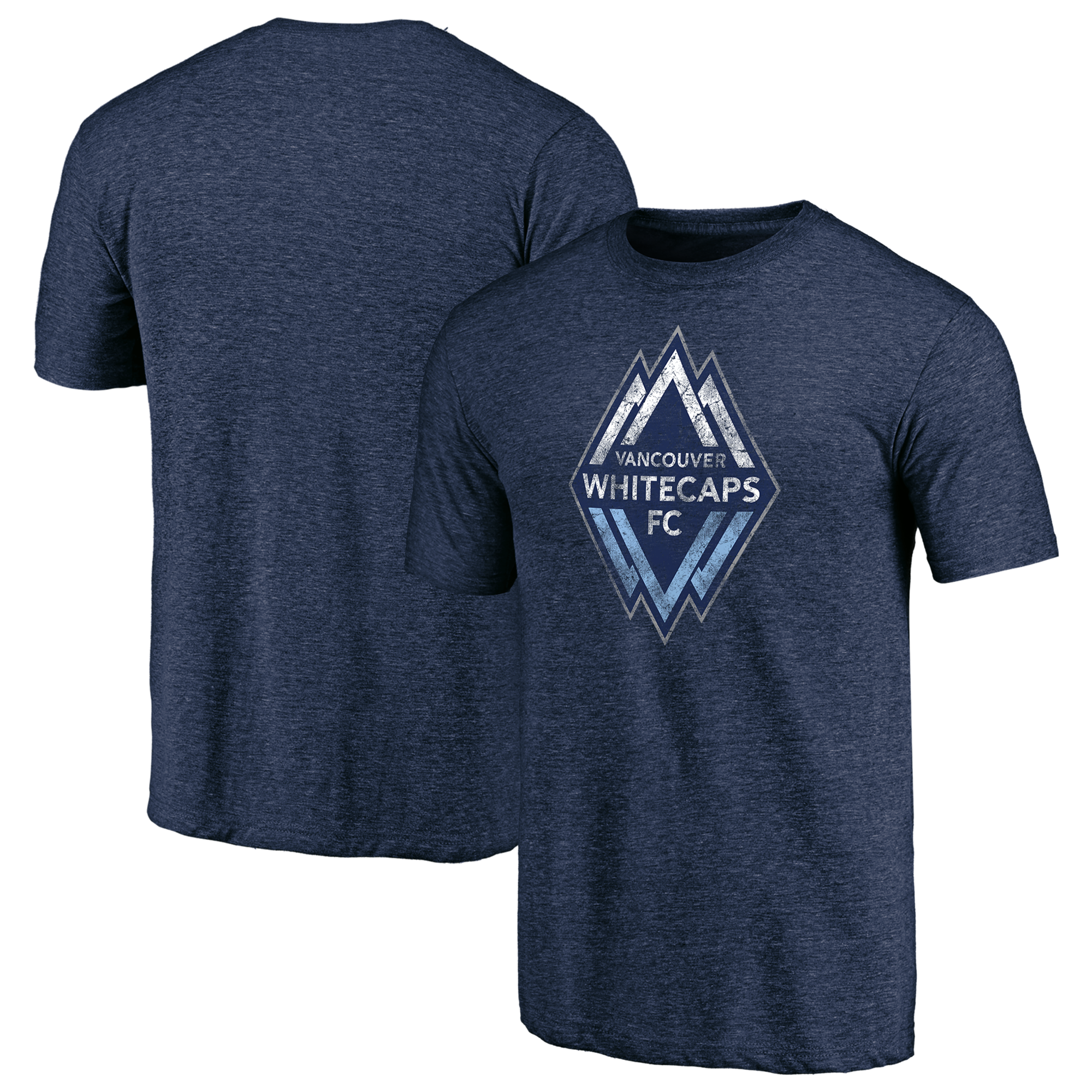 Men's Navy Vancouver Whitecaps FC Distressed Vintage Primary Tri-Blend T-Shirt