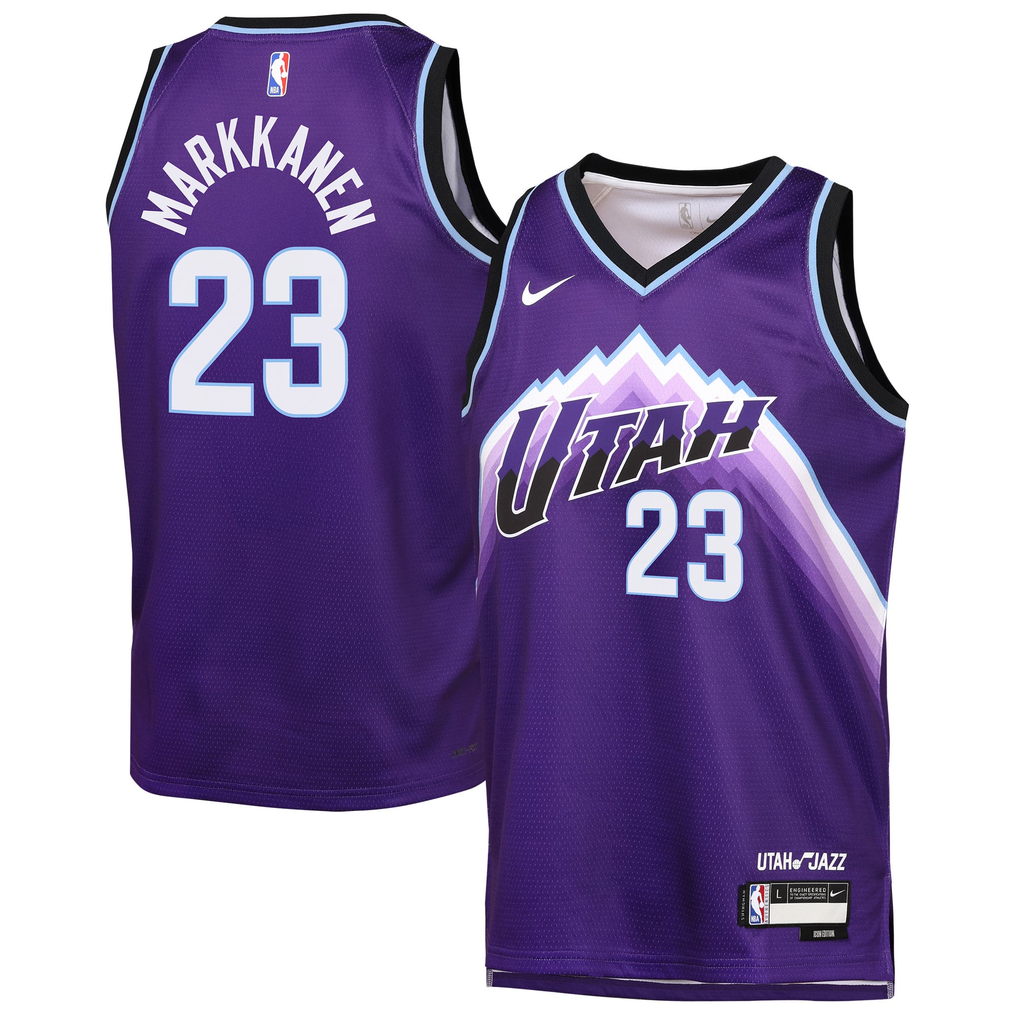 Youth Nike Lauri Markkanen Purple Utah Jazz Icon Edition Swingman Jersey