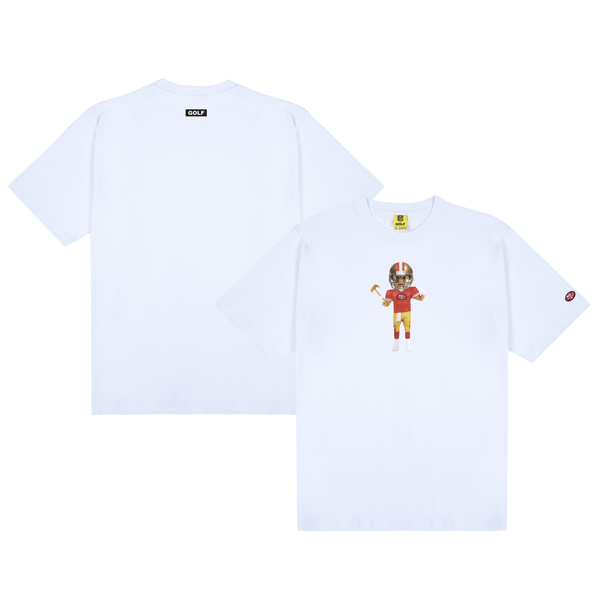 Men's GOLF WANG White San Francisco 49ers Bobblehead T-Shirt