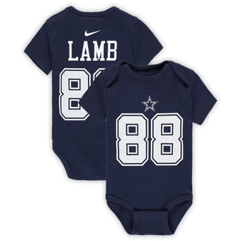 Infant Nike CeeDee Lamb Navy Dallas Cowboys Name & Number Bodysuit