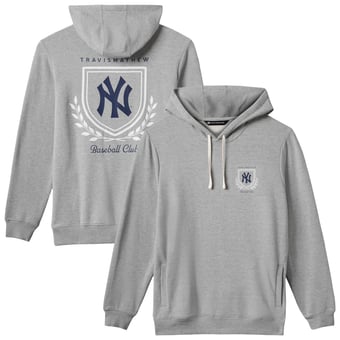 Men's TravisMathew  Gray New York Yankees Fleece Stadium Hoodie