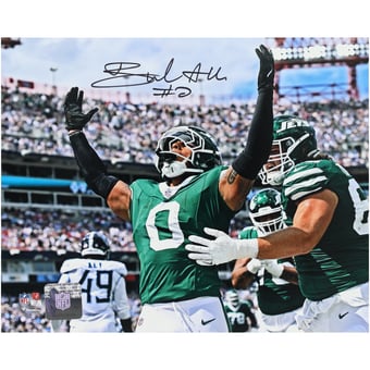 Braelon Allen New York Jets Autographed 8" x 10" 1st Touchdown Celebration Photograph