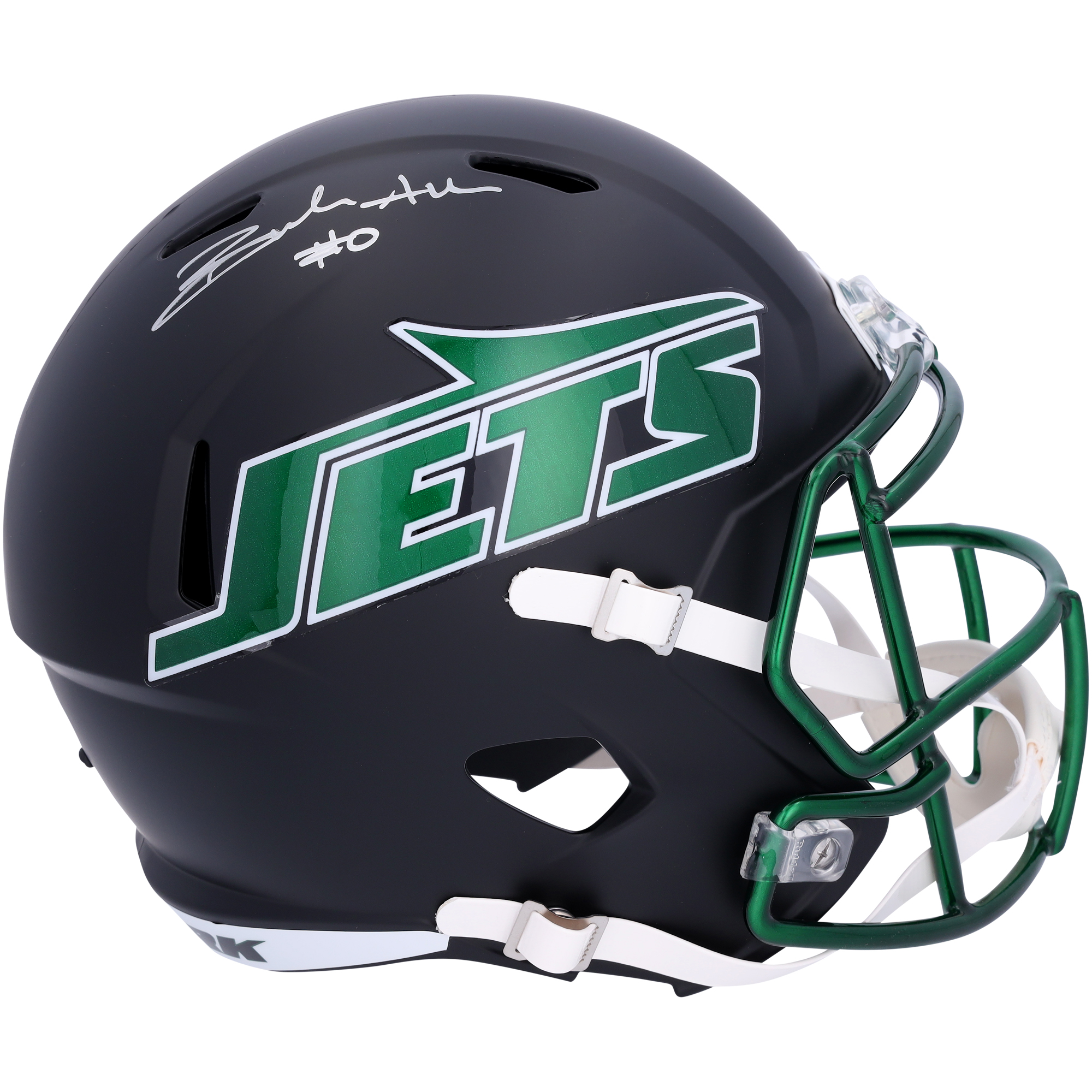 Braelon Allen New York Jets Autographed Riddell 2024 Black Alternate Speed Replica Helmet