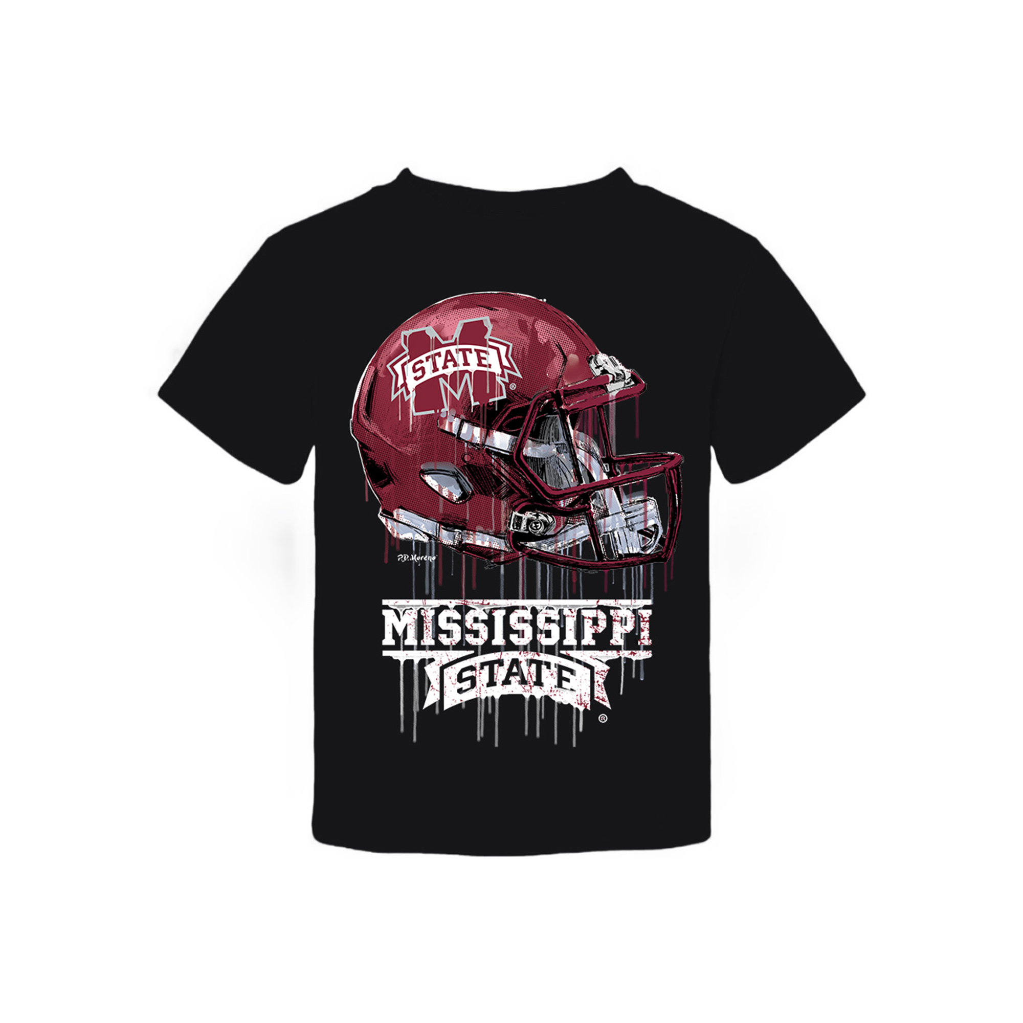 Toddler Vive La Fete Black Mississippi State Bulldogs Dripping Football Helmet T-Shirt Toddler Vive La Fete Black Mississippi State Bulldogs Dripping Football Helmet T-Shirt