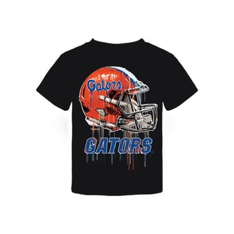 Toddler Vive La Fete  Black Florida Gators Dripping Football Helmet T-Shirt