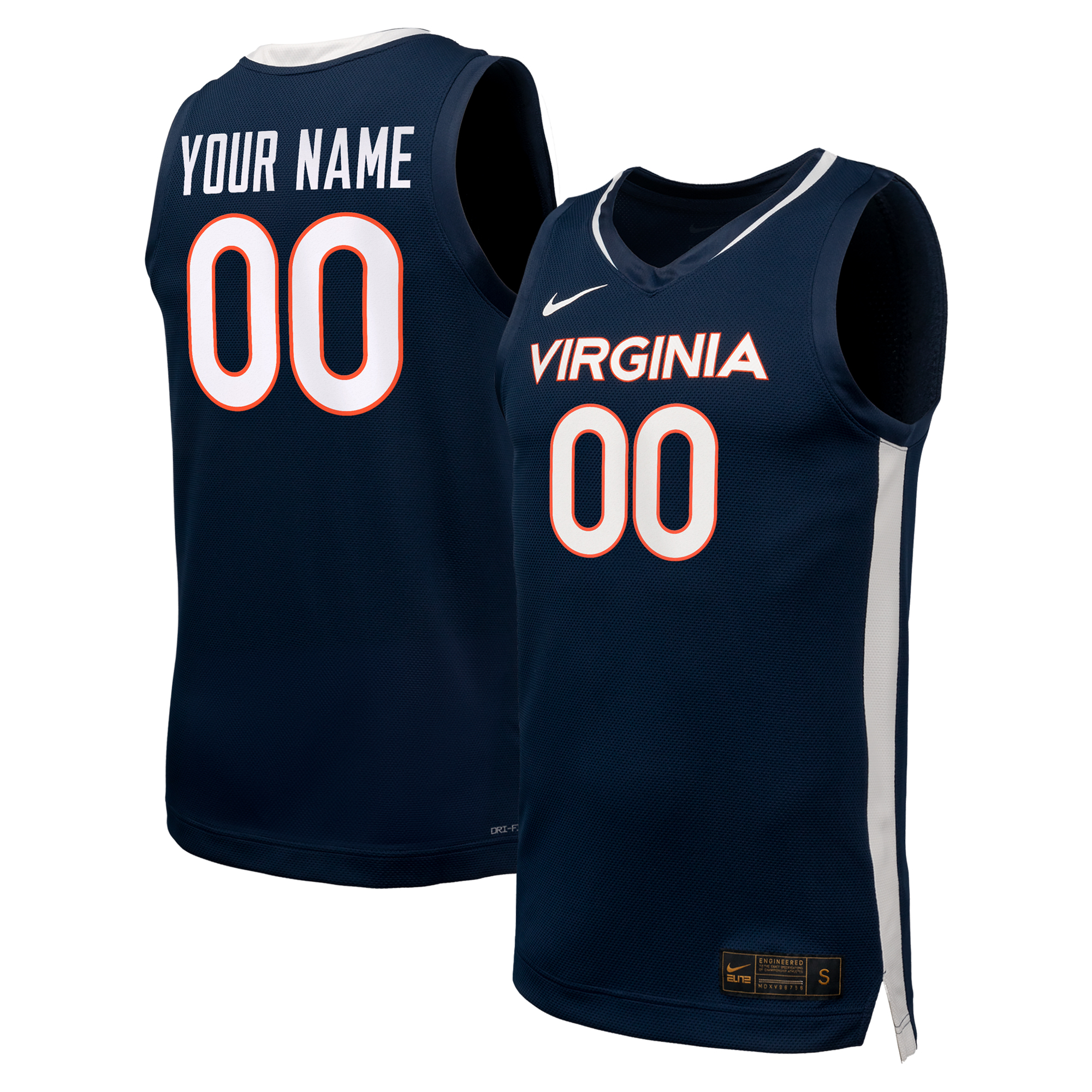 Unisex Nike Navy Virginia Cavaliers Basketball Custom Replica Jersey