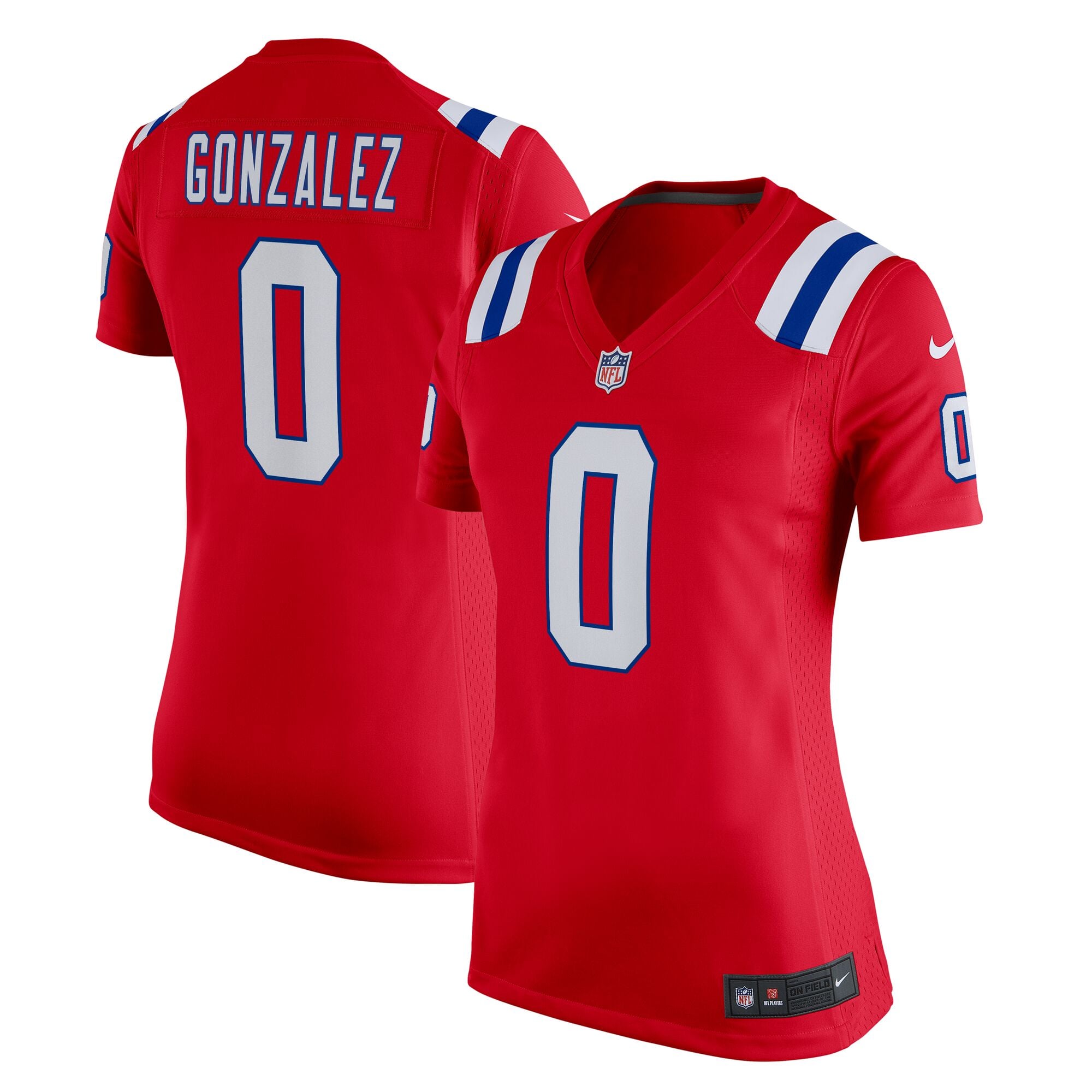 Maillot New England Patriots Nike Game Ausweichtrikot - Rot - Christian Gonzalez - Damen: retailer-supplied image