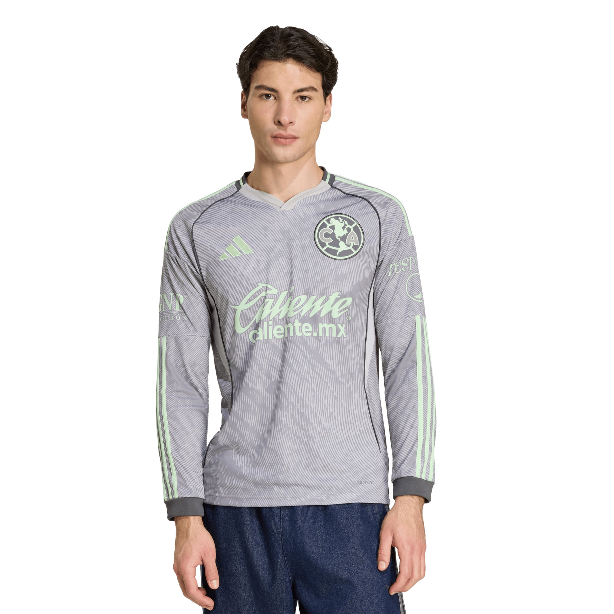 Men's adidas  Gray Club America 2025/26 Third Replica Long Sleeve Jersey