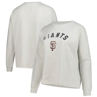 Women's Profile  Heather Gray San Francisco Giants Plus Size French Terry Pullover Sweatshirt