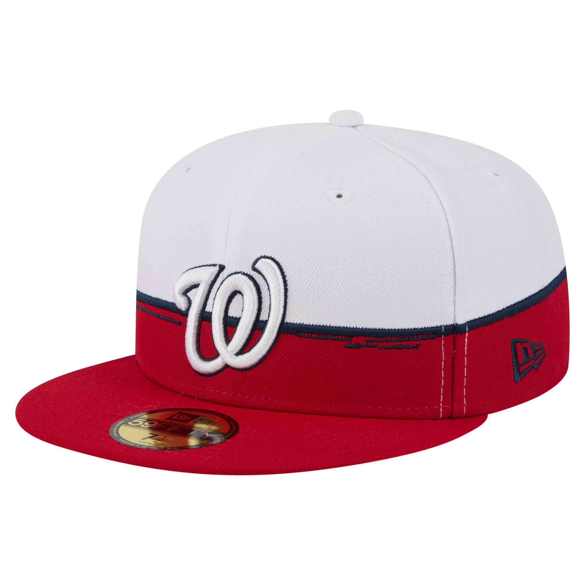 Men’s New Era Red/White Washington Nationals Paint Stroke 59FIFTY Fitted Hat Men’s New Era Red/White Washington Nationals Paint Stroke 59FIFTY Fitted Hat