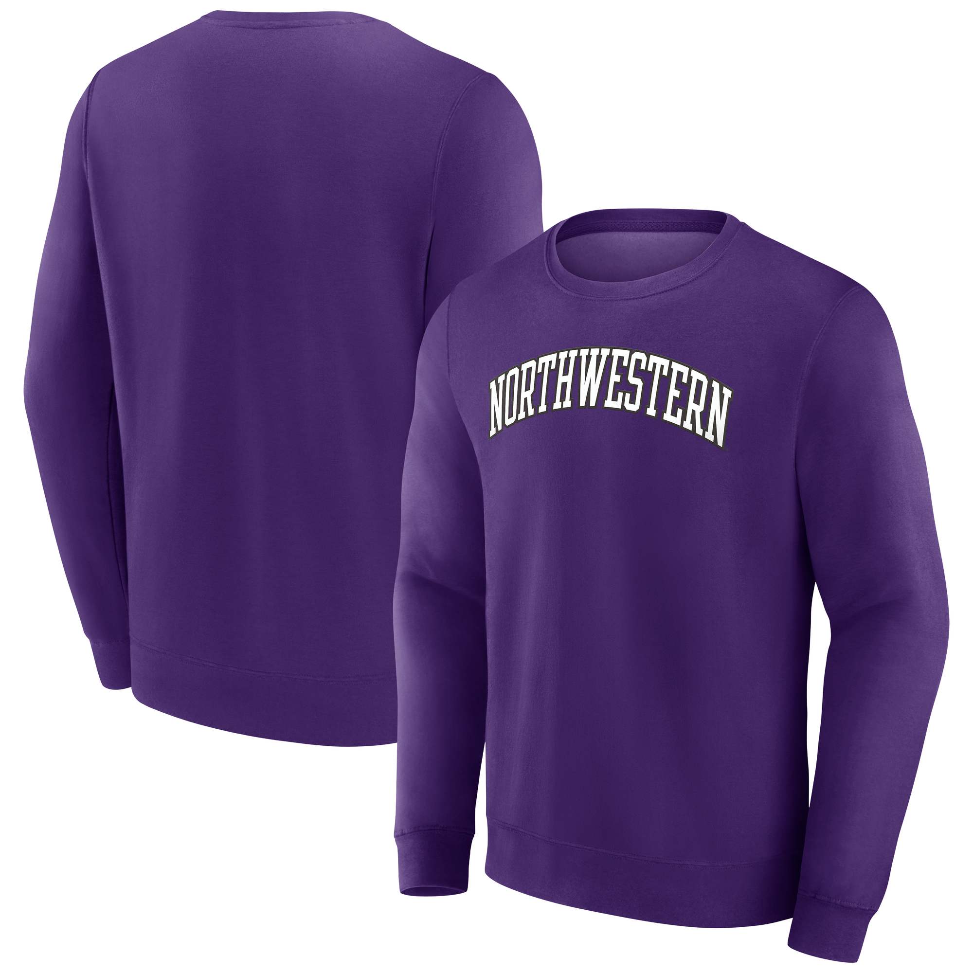 Men’s Purple Northwestern Wildcats Short Name Fleece Pullover Sweatshirt