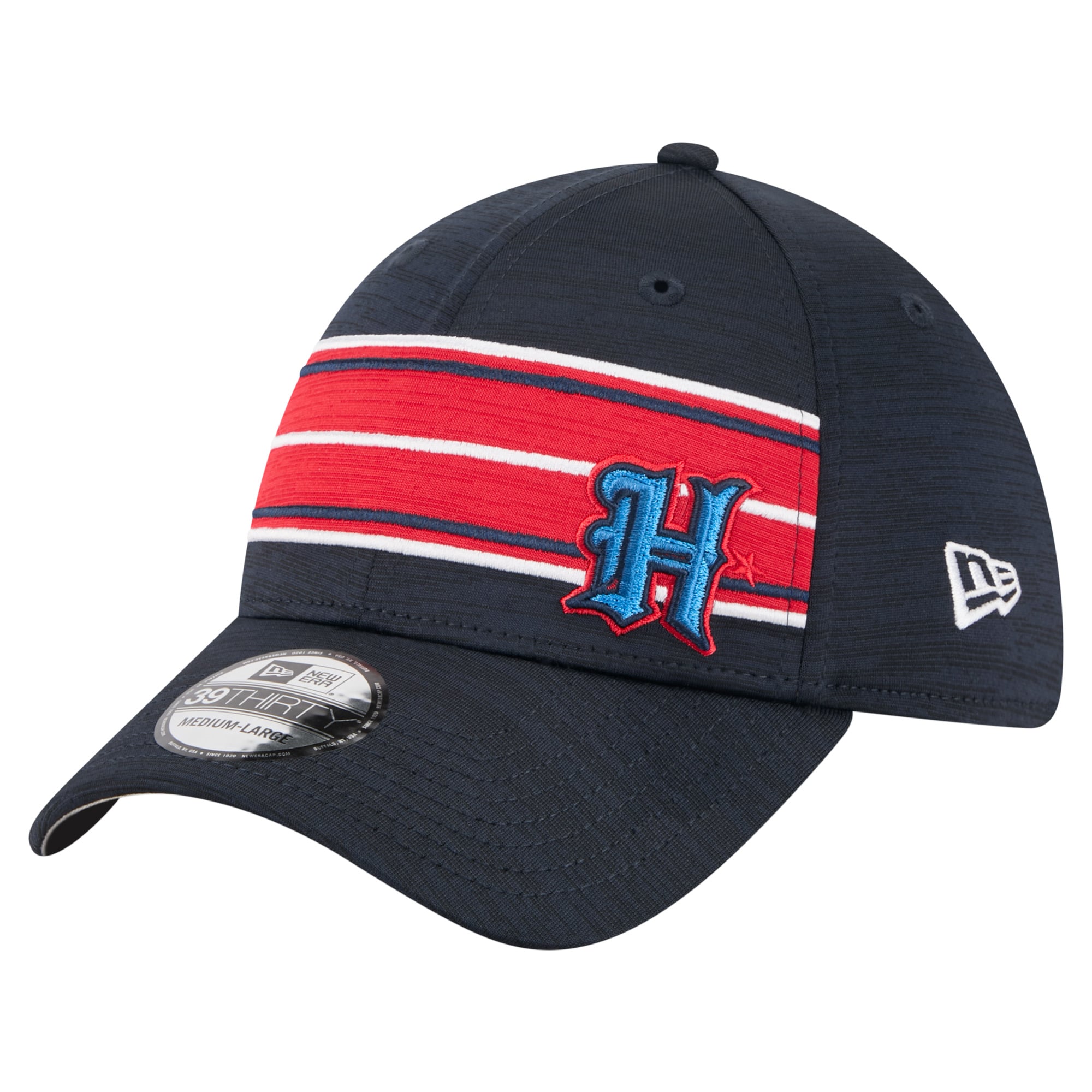Men’s New Era Navy Houston Texans Stripes 39THIRTY Flex Hat Men’s New Era Navy Houston Texans Stripes 39THIRTY Flex Hat