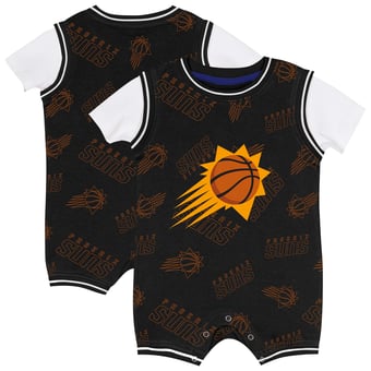 Infant Outerstuff Black Phoenix Suns Logo Mania Romper