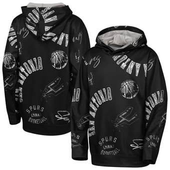 Youth Outerstuff  Black San Antonio Spurs Moving Violation Hoodie