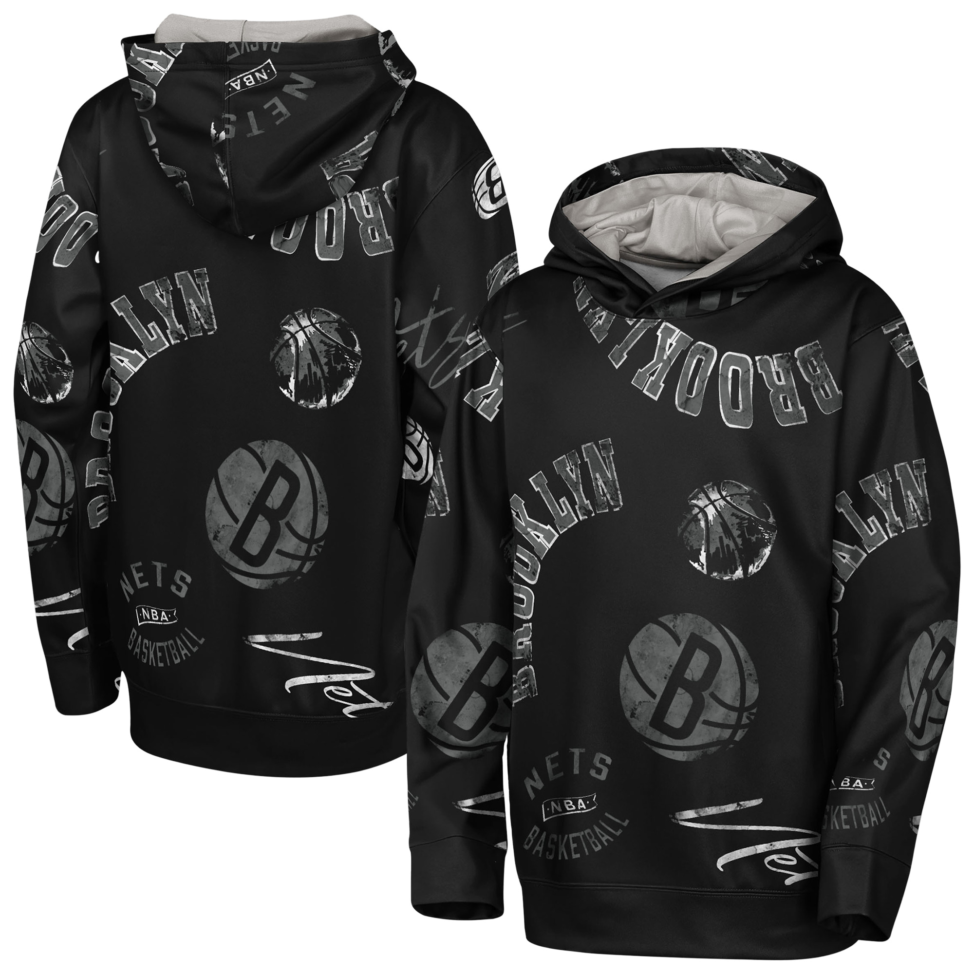 Youth Outerstuff Black Brooklyn Nets Moving Violation Hoodie Youth Outerstuff Black Brooklyn Nets Moving Violation Hoodie
