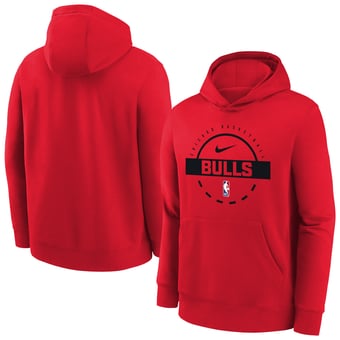 Youth Nike Red Chicago Bulls 2025/26 Club Fleece Practice Hoodie