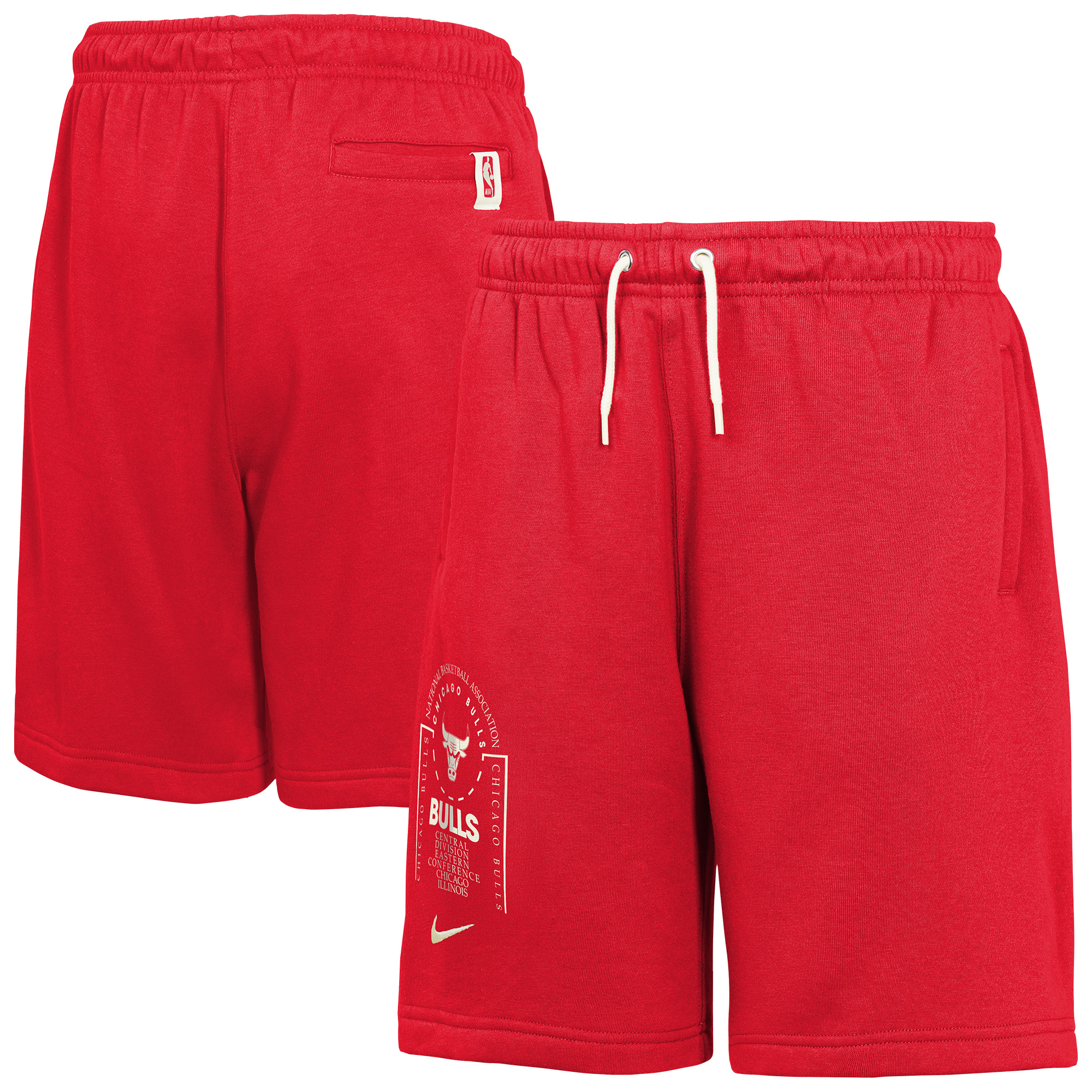 Men's Nike Red Chicago Bulls Courtside Club Fleece Shorts