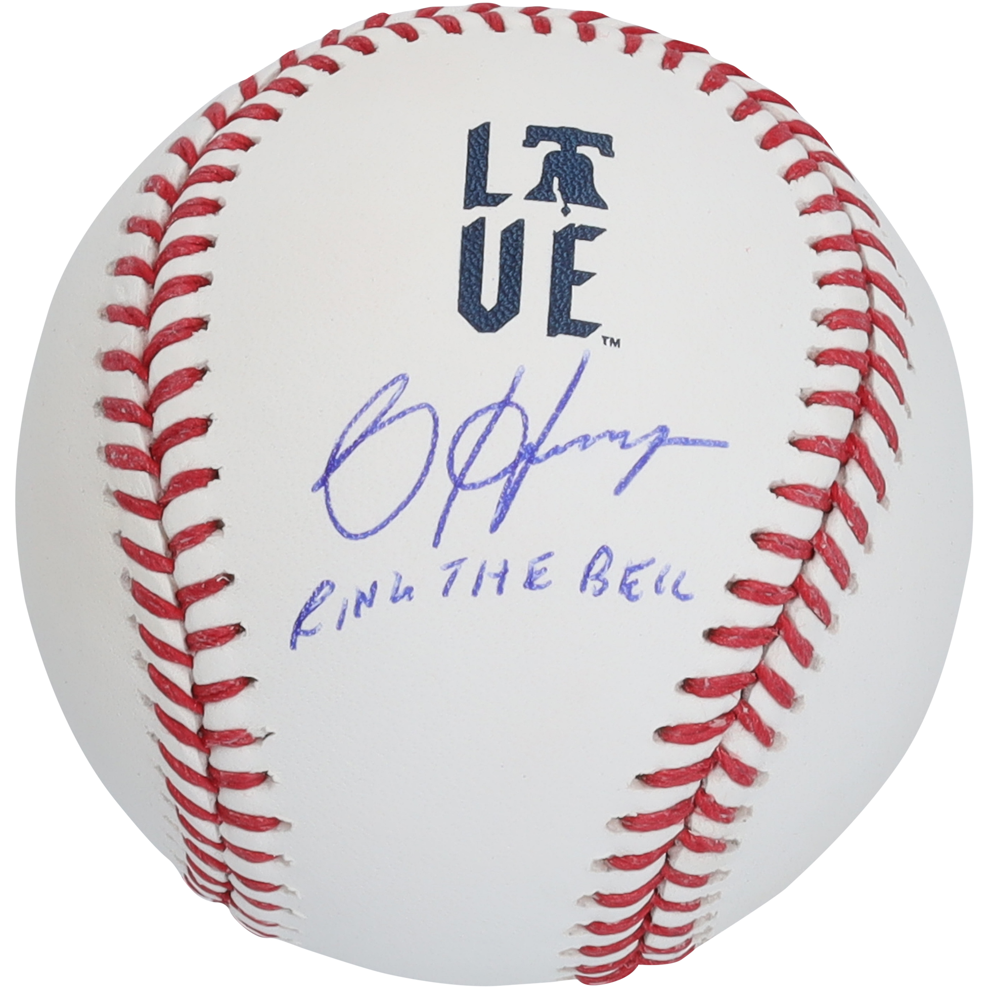 Bryce Harper Philadelphia Phillies Autographed 2024 City Connect Baseball with "Ring The Bell" Inscription: retailer-supplied image