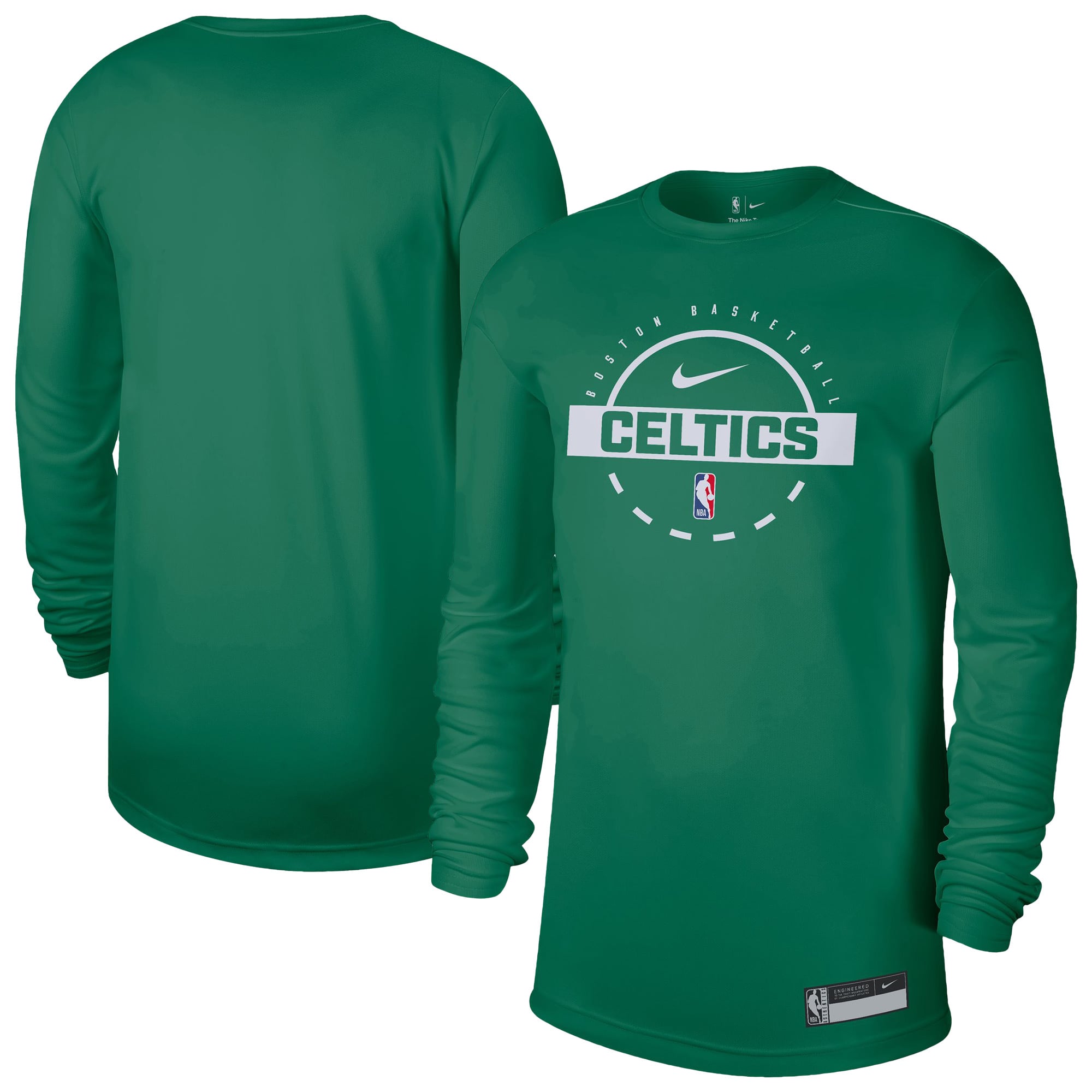 Men's Nike Kelly Green Boston Celtics 2025/26 On-Court Flare Dri-FIT Practice Long Sleeve Tri-Blend T-Shirt
