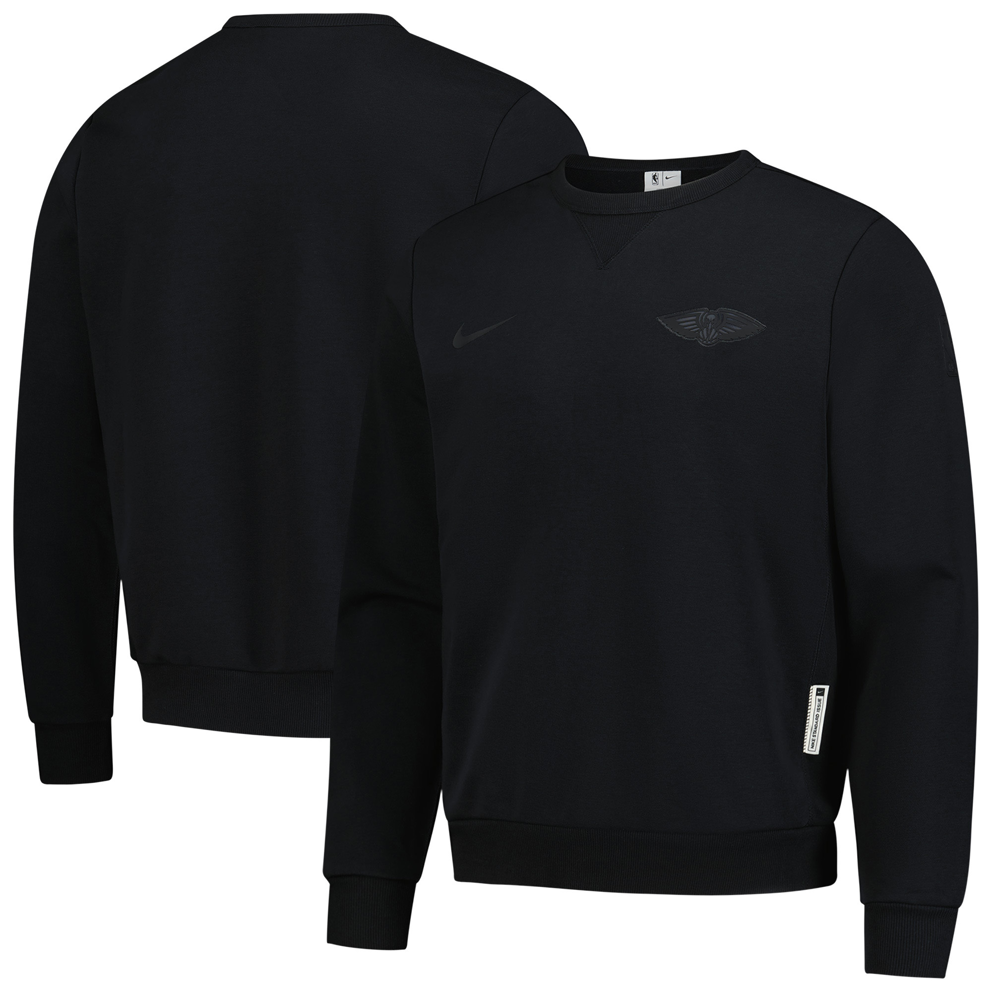 Men's Nike Black New Orleans Pelicans Authentic Standard Issue Travel Dri-FIT Pullover Sweatshirt