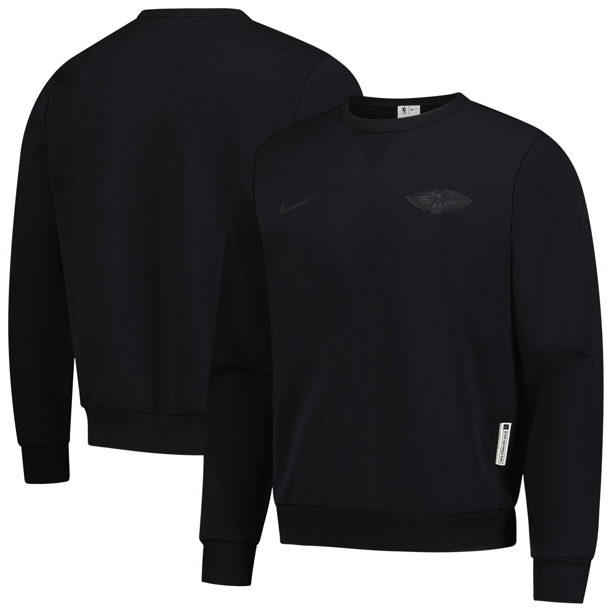 Men's Nike Black New Orleans Pelicans Authentic Standard Issue Travel Dri-FIT Sweatshirt