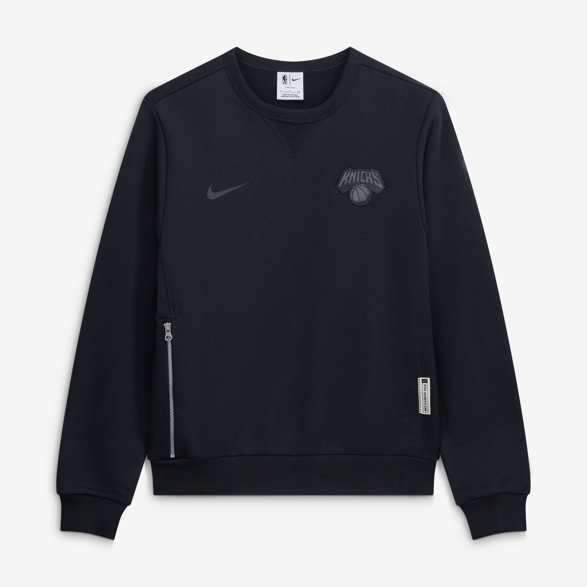 Men's Nike Black New York Knicks Authentic Standard Issue Travel Dri-FIT Sweatshirt