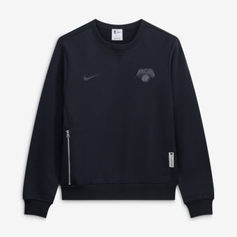 Men's Nike Black New York Knicks Authentic Standard Issue Travel Dri-FIT Sweatshirt