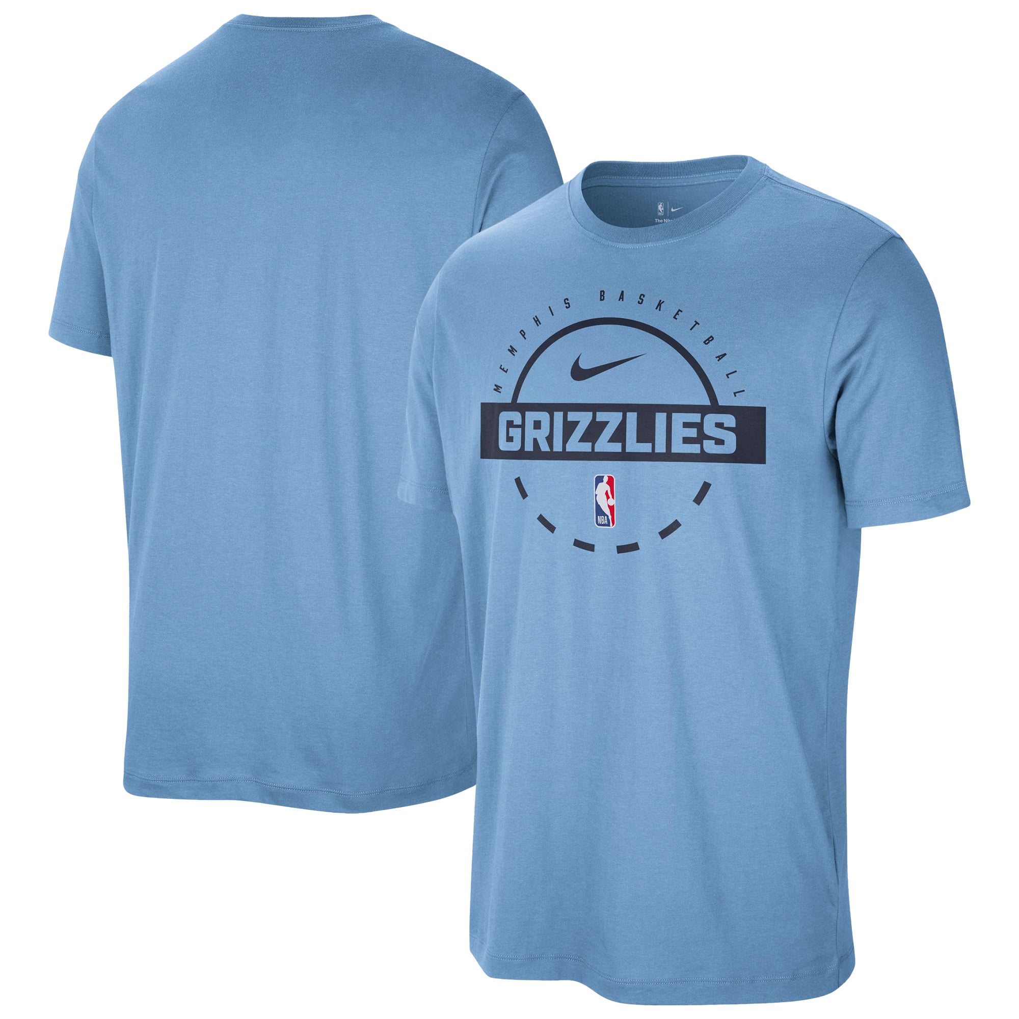 Men's Nike Light Blue Memphis Grizzlies Authentic Practice T-Shirt
