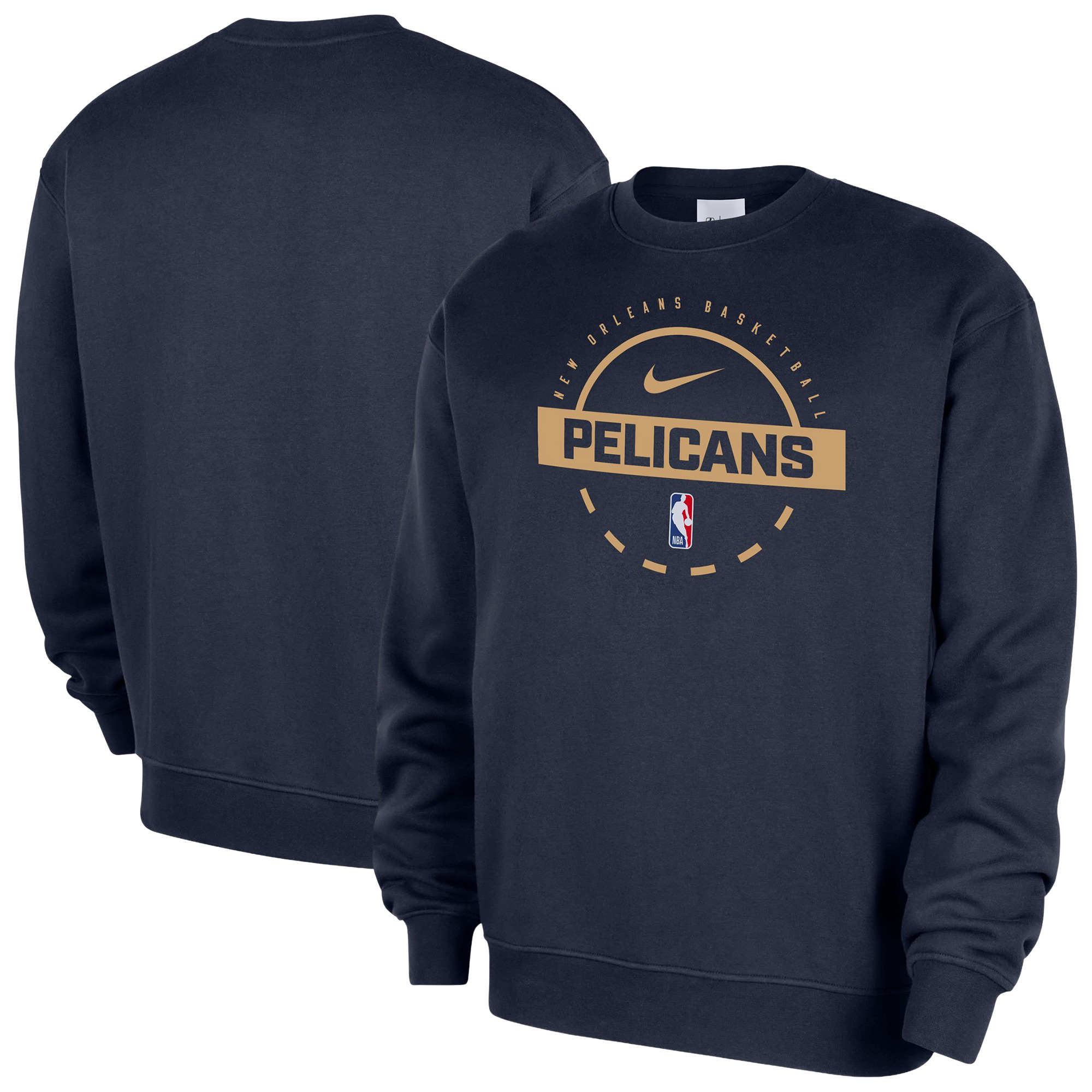 Men's Nike Navy New Orleans Pelicans 2025/26 Authentic Practice Club Sweatshirt