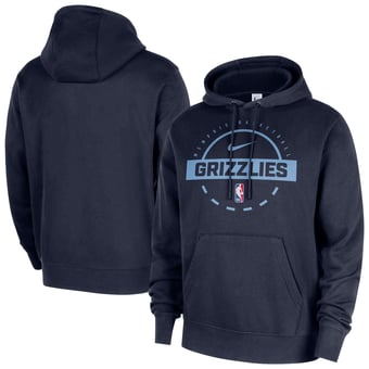Men's Nike Navy Memphis Grizzlies 2025/26 Authentic Practice Club Pullover Hoodie