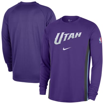 Men's Nike Purple Utah Jazz 2025/26 Authentic Pre-Game Legend Dri-FIT Long Sleeve Shooting Shirt