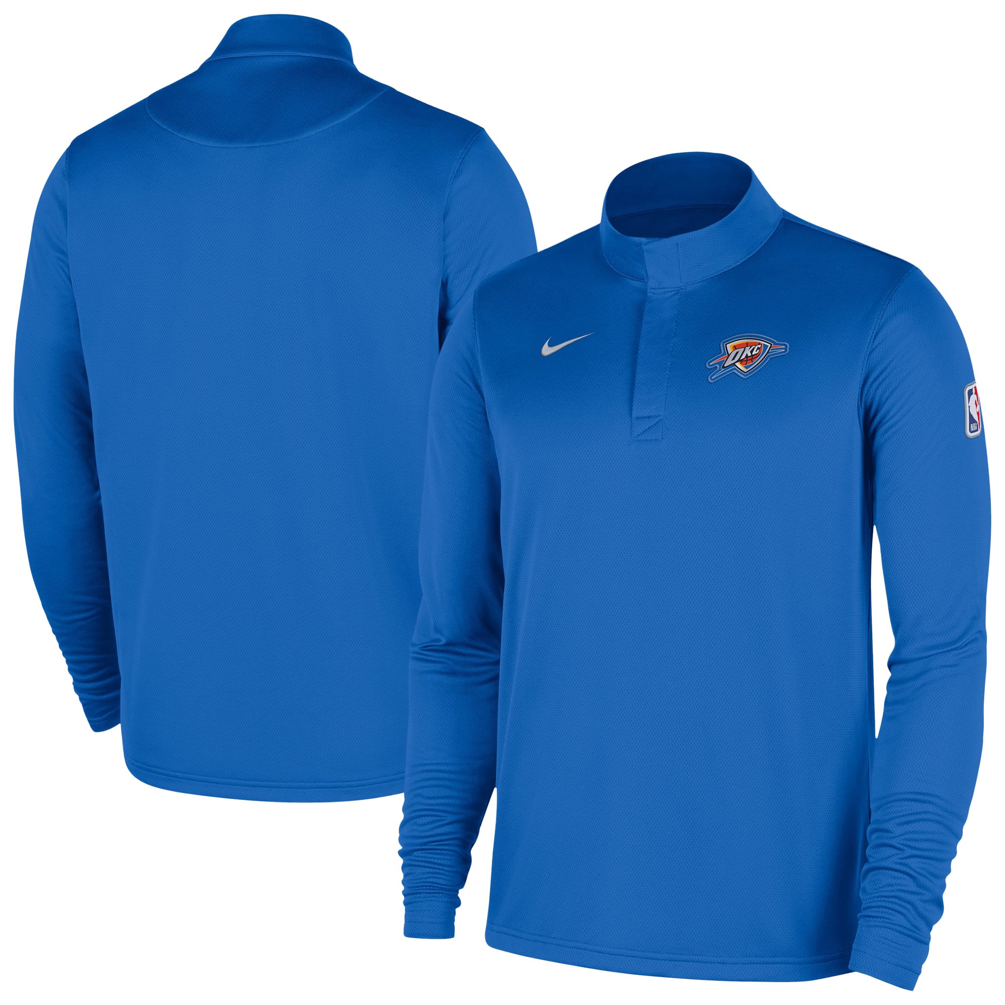 Nike Men's Blue Oklahoma City Thunder 2025/26 Authentic Coaches Quarter-Zip Dri-Fit Sweatshirt - Blue