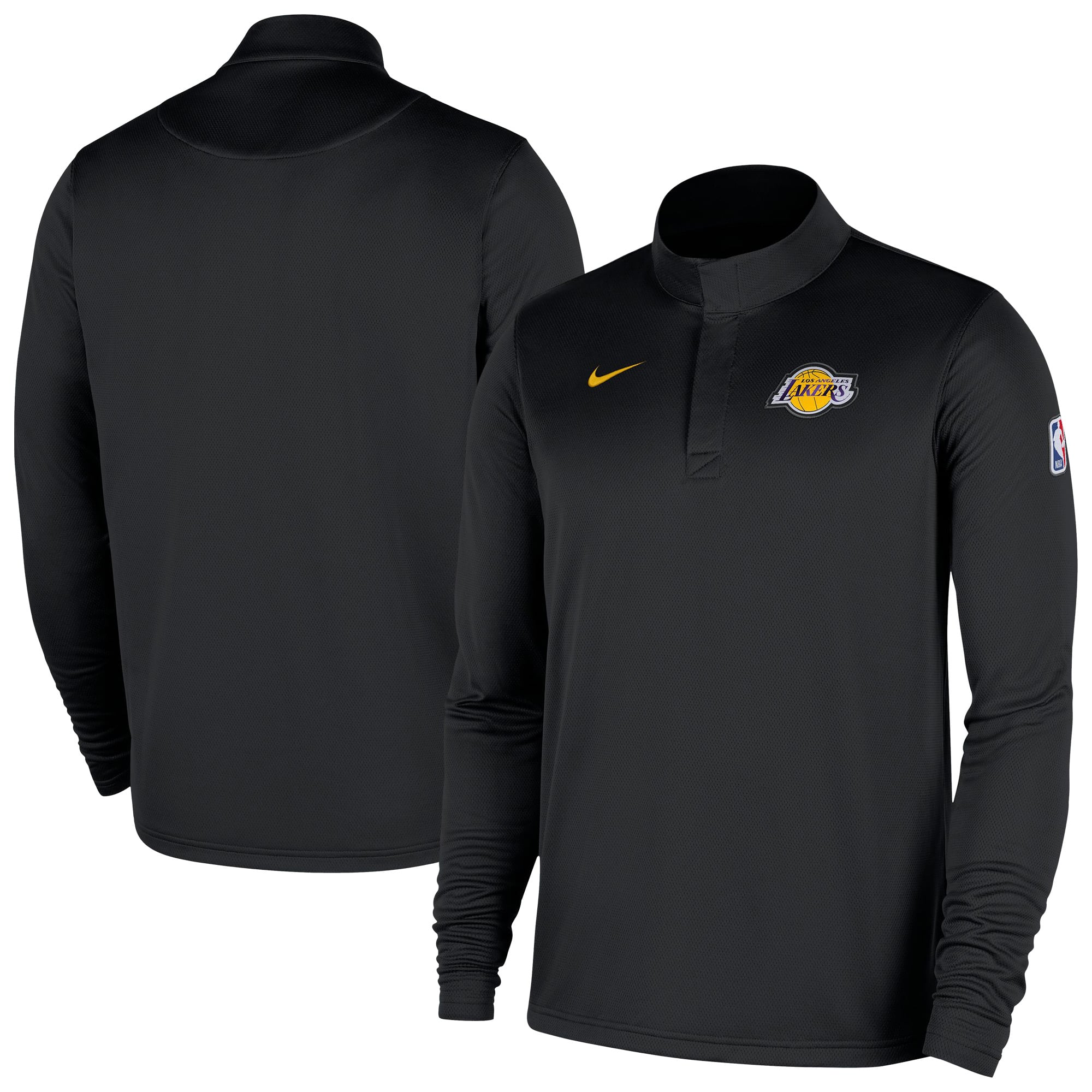 Nike Men's Black Los Angeles Lakers 2025/26 Authentic Coaches Quarter-Zip Pullover Jacket - Black