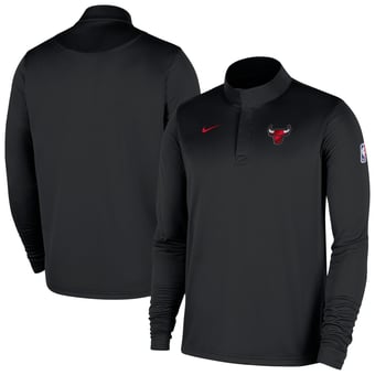 Men's Nike Black Chicago Bulls Authentic Coaches Quarter-Zip Dri-FIT Top