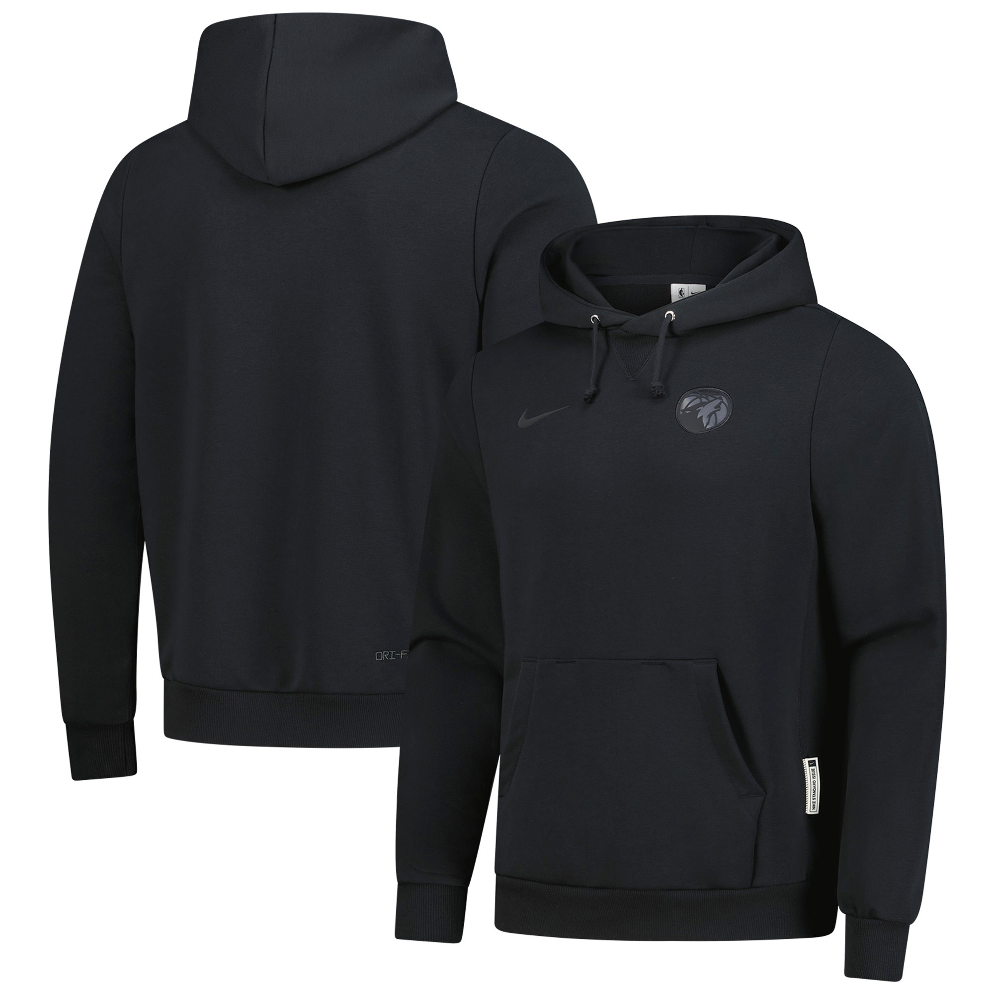 Men's Nike Black Minnesota Timberwolves Authentic Travel Standard Issue Dri-Fit Hoodie