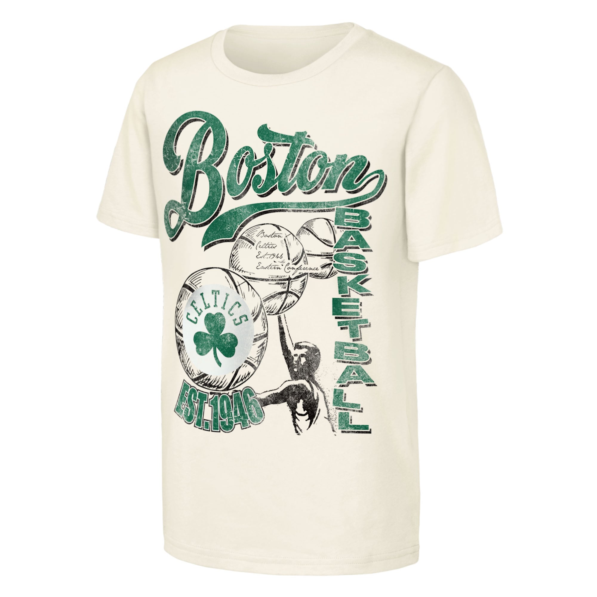 Youth Outerstuff Natural Boston Celtics Ticket Stub T-Shirt