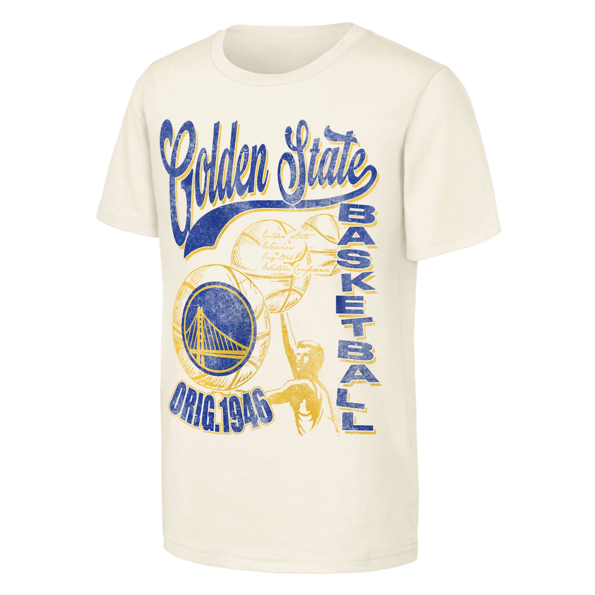 Youth Outerstuff Natural Golden State Warriors Ticket Stub T-Shirt