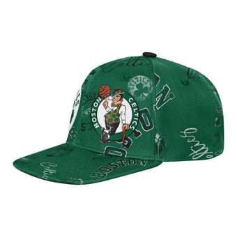 Youth Outerstuff  Kelly Green Boston Celtics Street Hooper Allover Print Snapback Hat