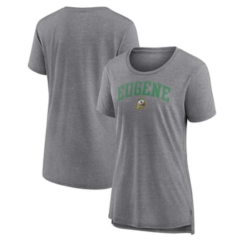 Women's Gray Oregon Ducks Arched City Tri-Blend T-Shirt