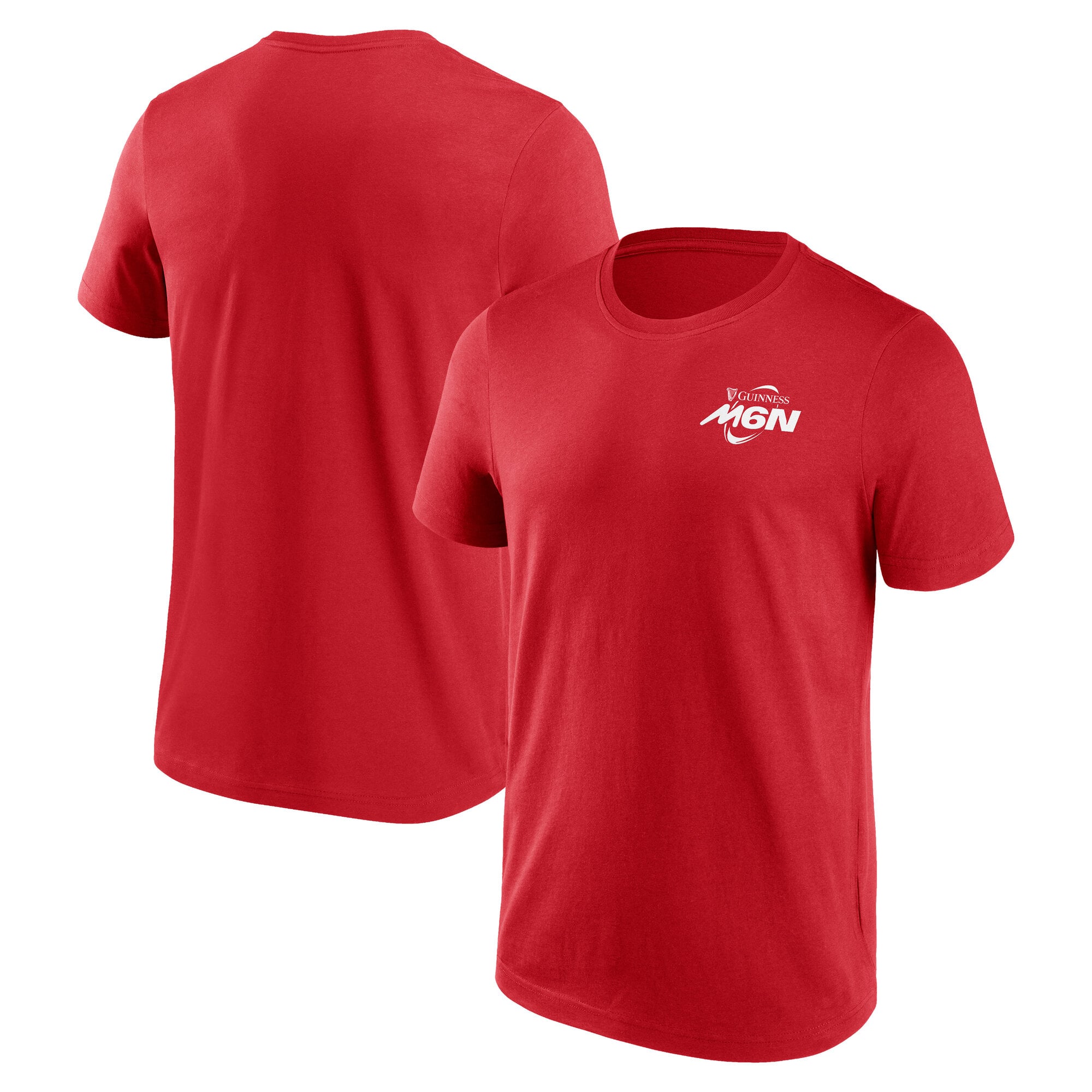 Guinness Six Nations Left Chest Mono Logo Graphic T-Shirt - Rosso