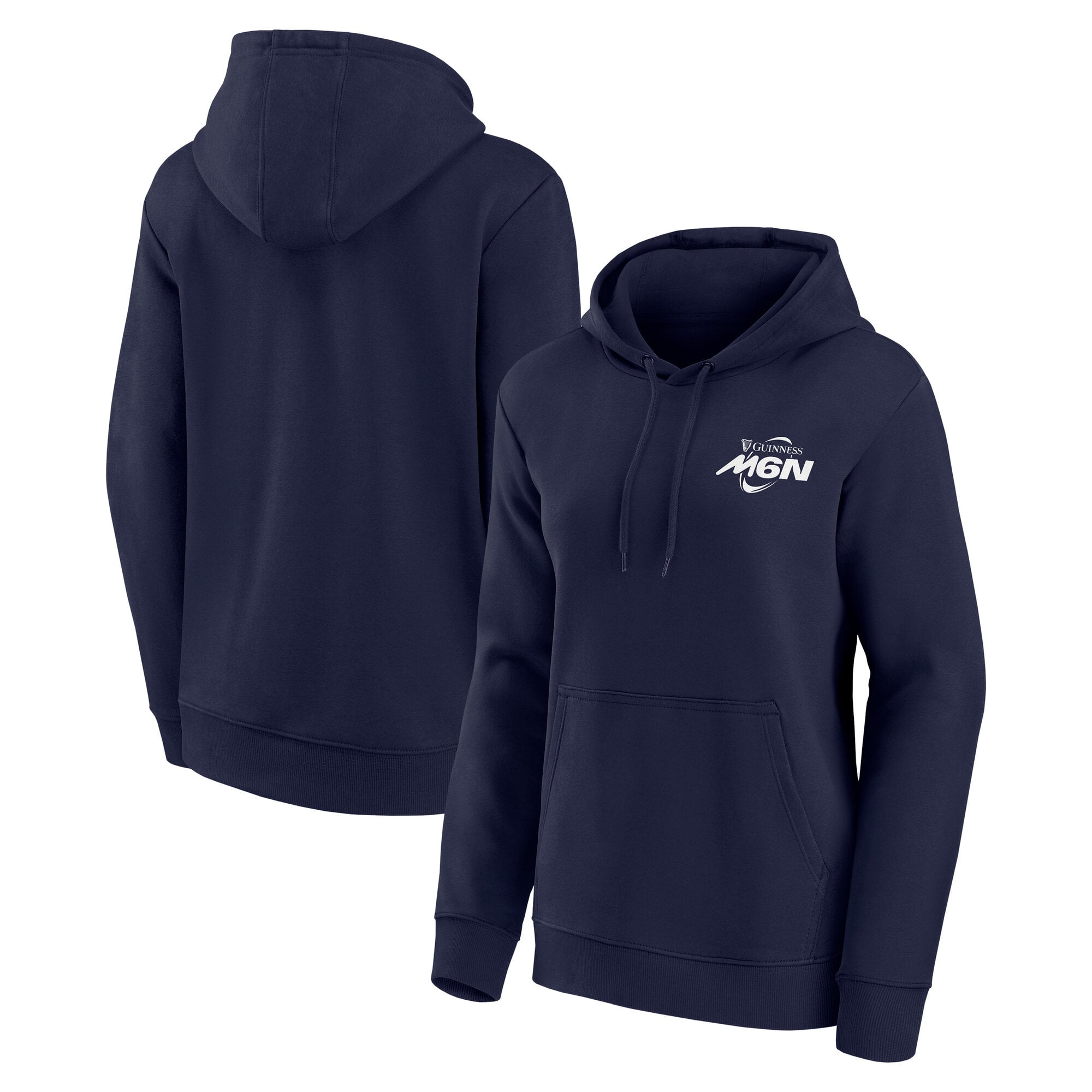 Felpa con cappuccio grafica monologo sul petto sinistro Guinness Six Nations - Blu - Donna